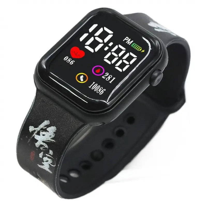LED Love Heart Earth Electronic Watch for Men Women