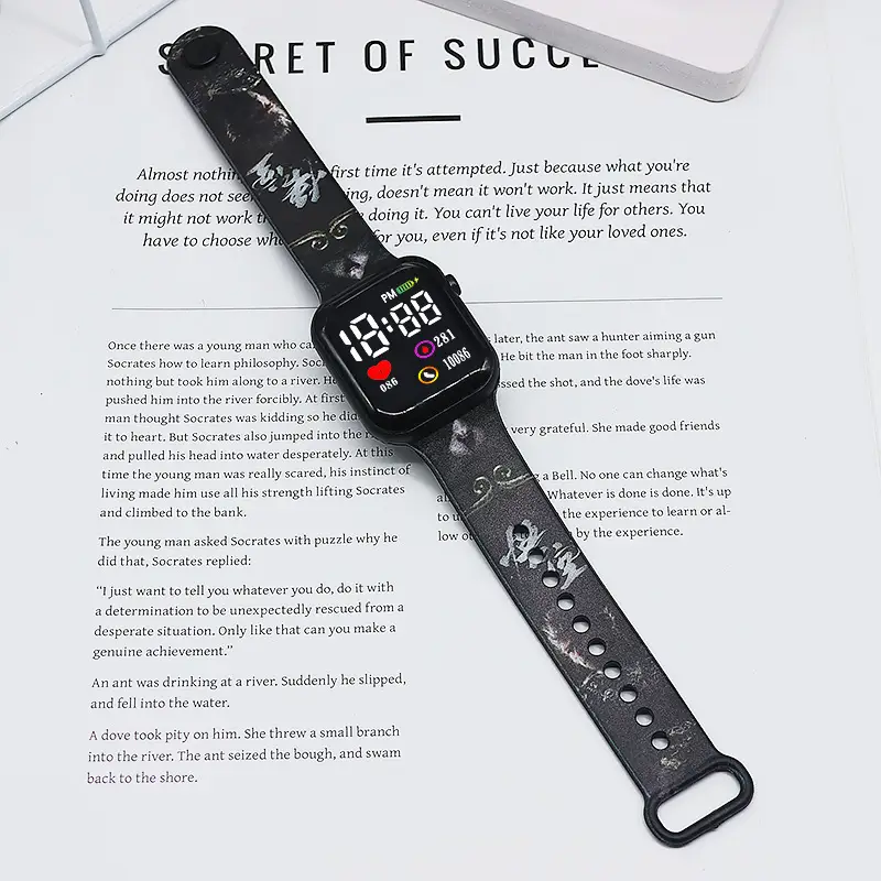 LED Love Heart Earth Electronic Watch for Men Women
