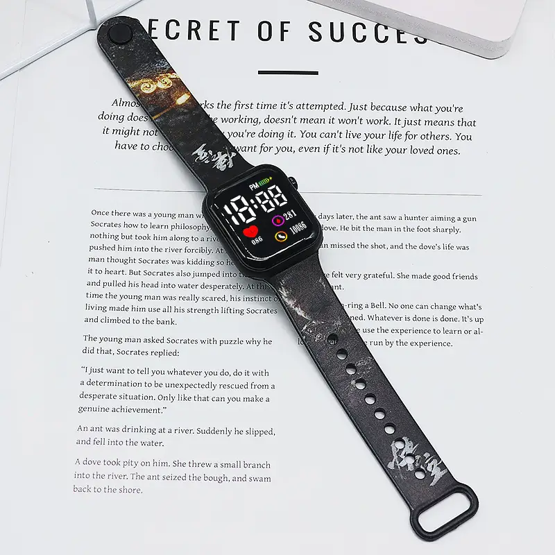 LED Love Heart Earth Electronic Watch for Men Women