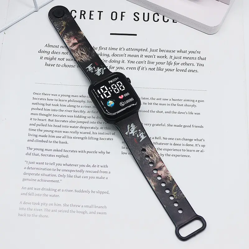 LED Love Heart Earth Electronic Watch for Men Women