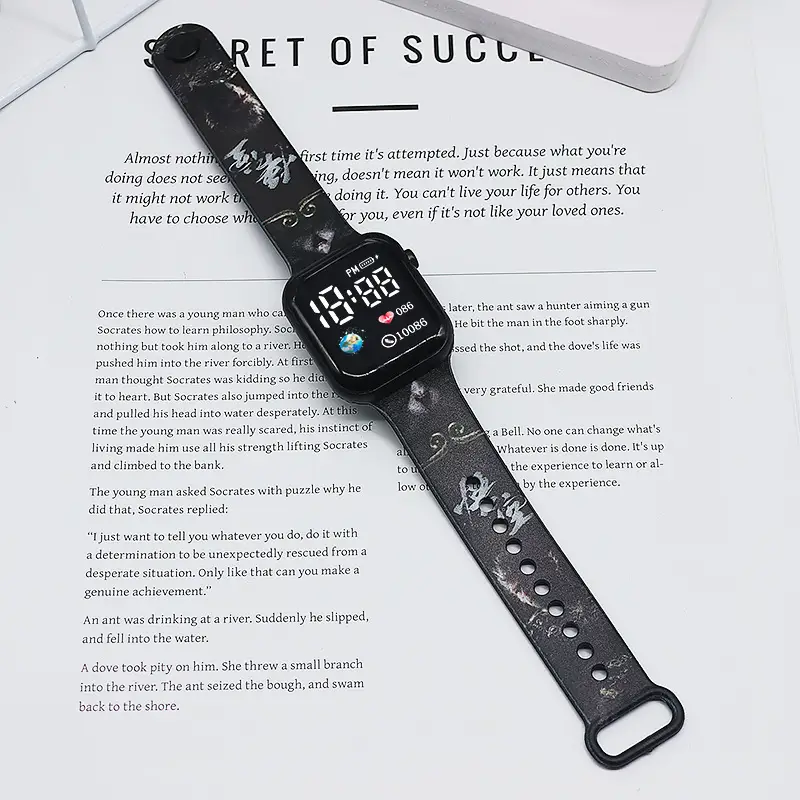 LED Love Heart Earth Electronic Watch for Men Women