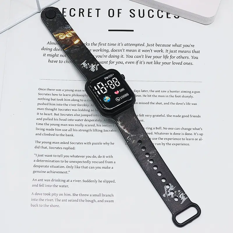 LED Love Heart Earth Electronic Watch for Men Women