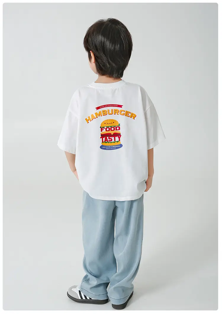 Haima Boys 2S Cotton Short Sleeve T-Shirt Brown Shorts Set — feature 10