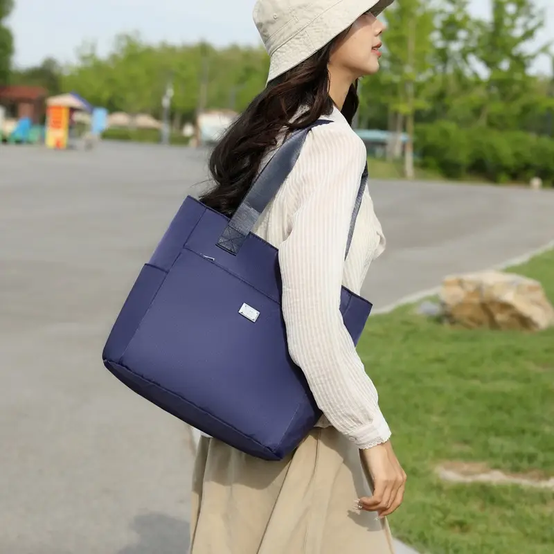 Women's Pink Shoulder Bag with Multi-Pockets - Image 9