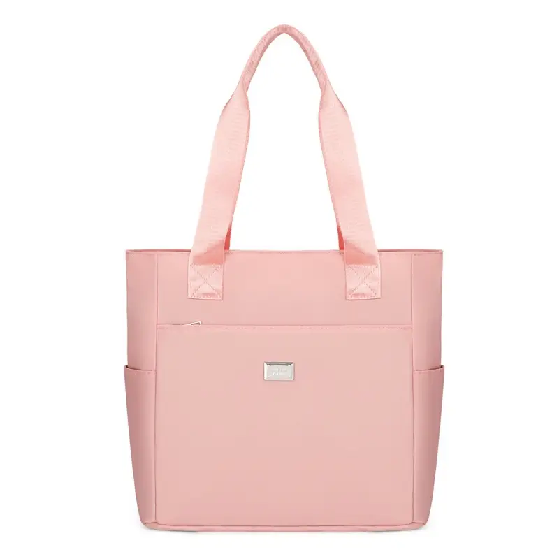 Women's Pink Shoulder Bag with Multi-Pockets - Image 6