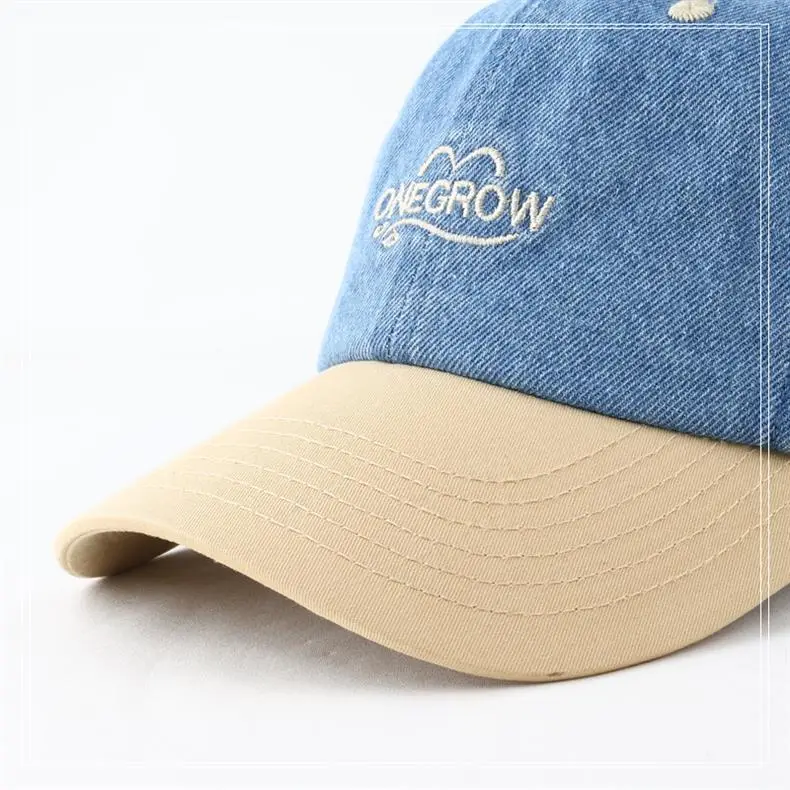 Korean Style Baseball Cap Blue White Black Pink — feature 11