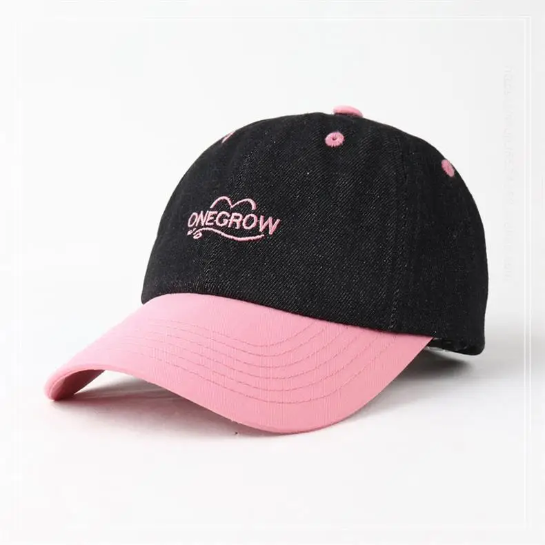 Korean Style Baseball Cap Blue White Black Pink — feature 3