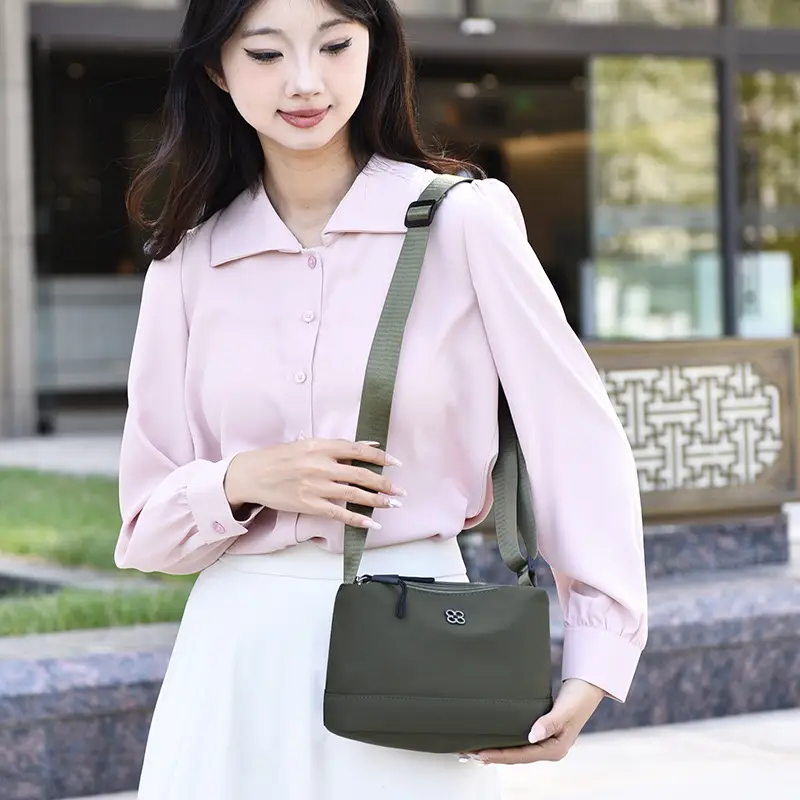 Black Casual Shoulder Bag for Women Lightweight Canvas Large Capacity - Image 6