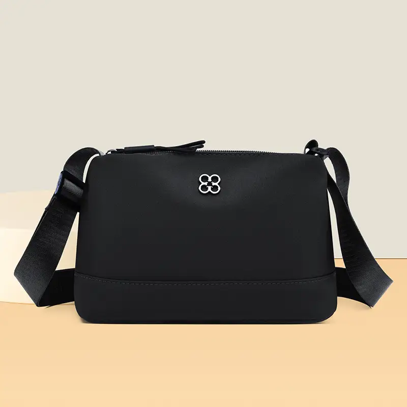 Black Casual Shoulder Bag for Women Lightweight Canvas Large Capacity - Image 2