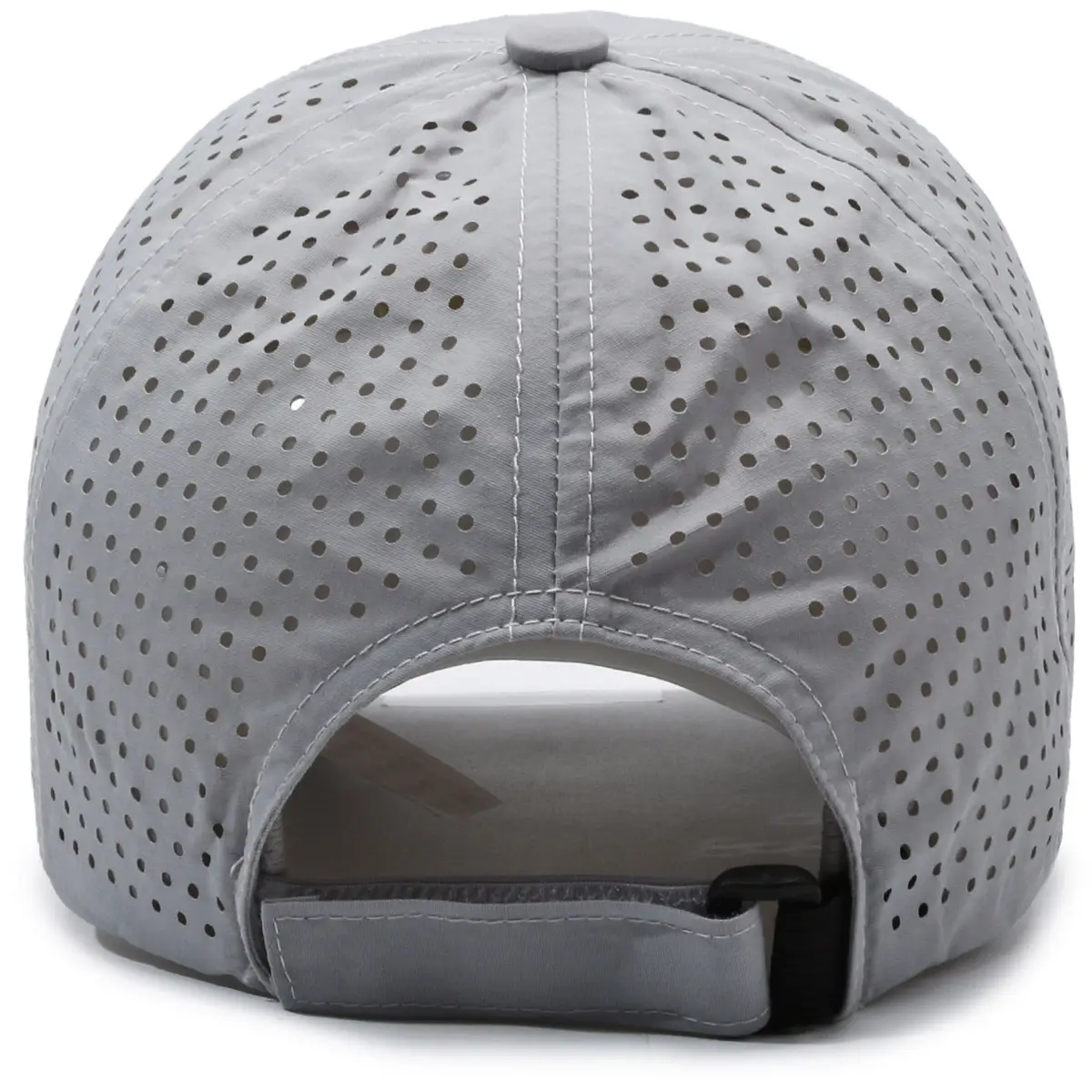 Men Grey Wide-Brimmed Baseball Cap with Mesh Back