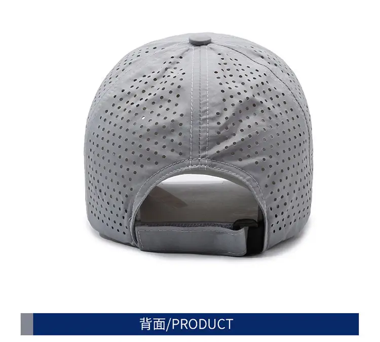 Men Grey Wide-Brimmed Baseball Cap with Mesh Back — feature 8