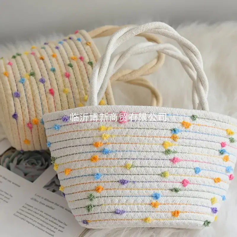 Colorful Dot Twist Handle Shoulder Bag - Image 4