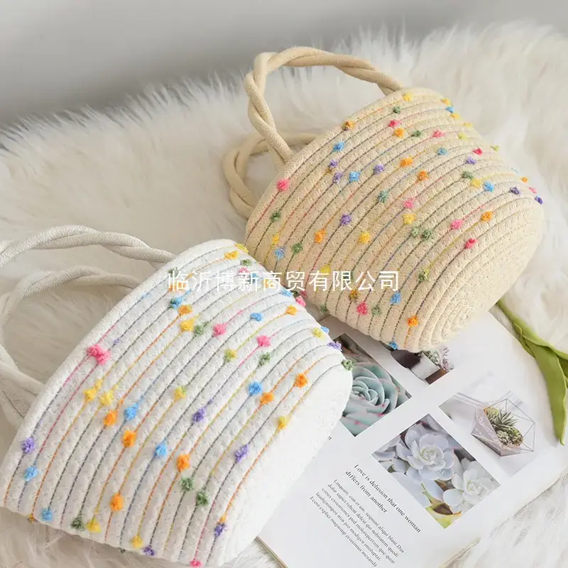 Colorful Dot Twist Handle Shoulder Bag - Image 5