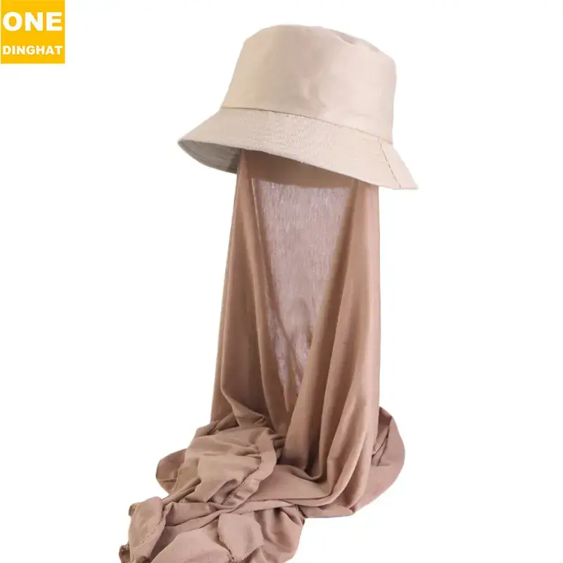 Red Muslim Cape Hat with Scarf for Men - Image 5