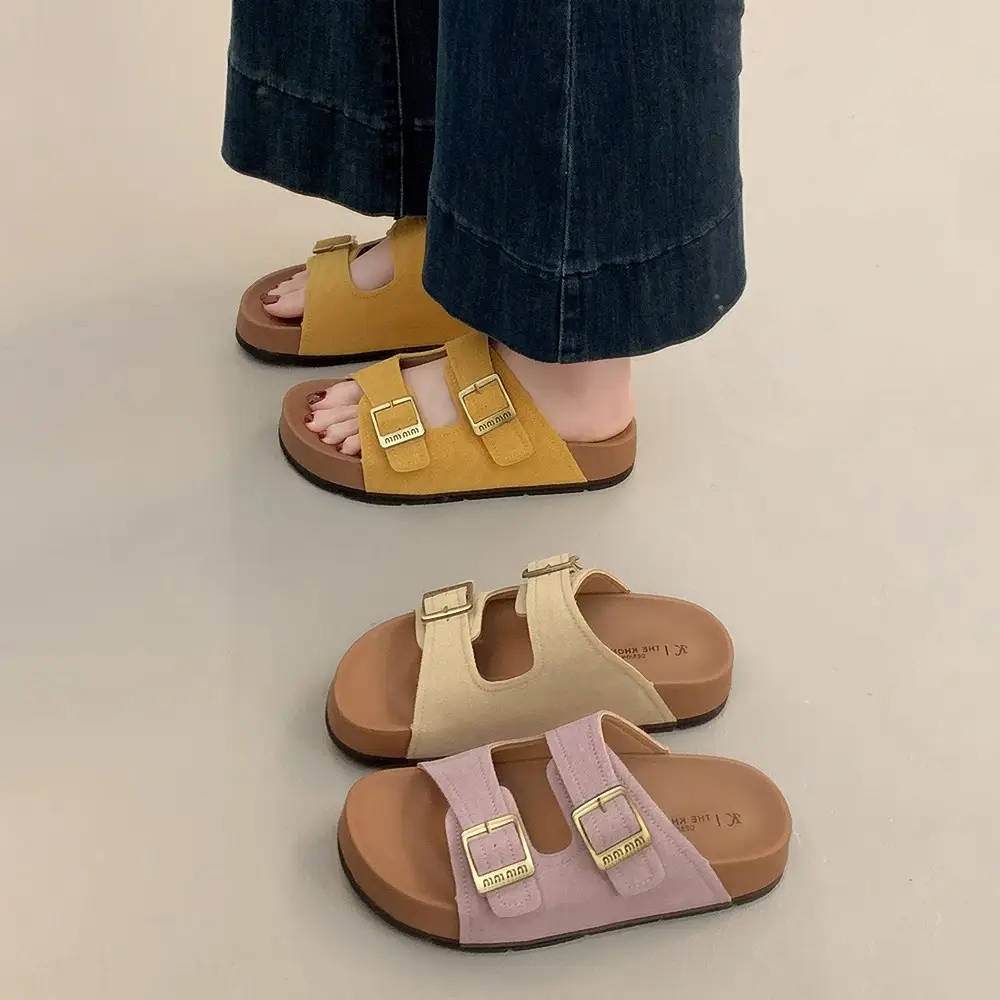 Beautiful Thick-Soled Birkenstock Shoes and Slippers for Women's Summer Outer Wear 2025 New Super Popular Vacation Casual Beach Slippers - Image 6