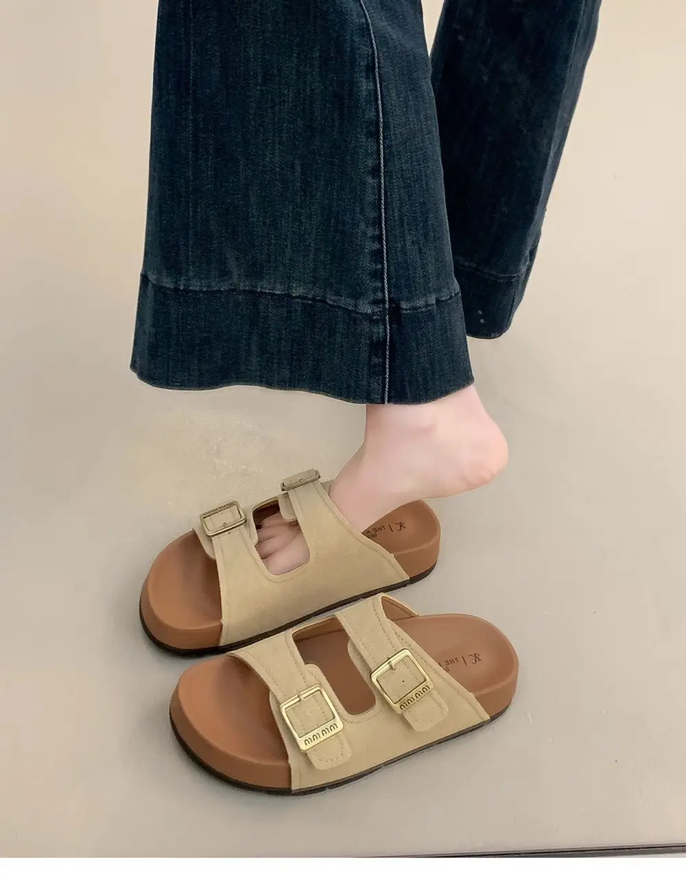 Beautiful Thick-Soled Birkenstock Shoes and Slippers for Women's Summer Outer Wear 2025 New Super Popular Vacation Casual Beach Slippers — feature 13