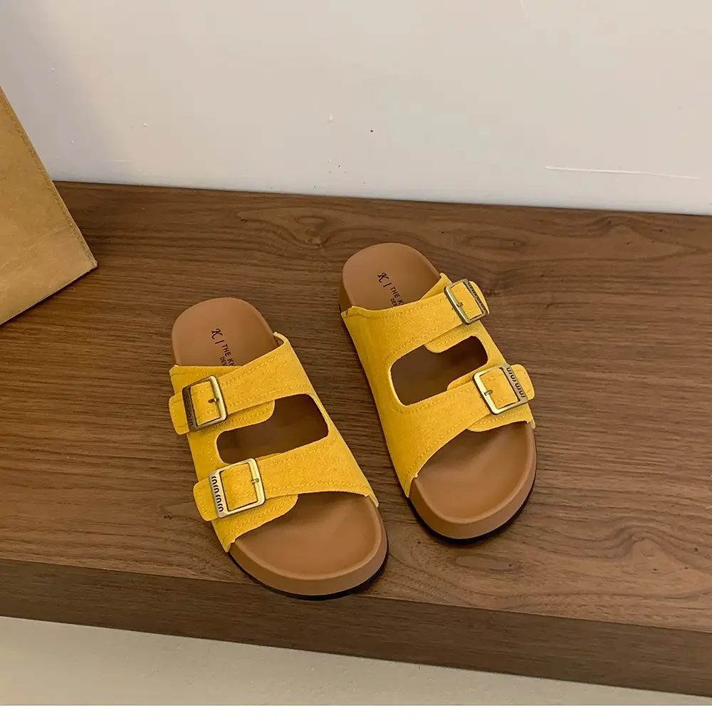 Beautiful Thick-Soled Birkenstock Shoes and Slippers for Women's Summer Outer Wear 2025 New Super Popular Vacation Casual Beach Slippers — feature 14