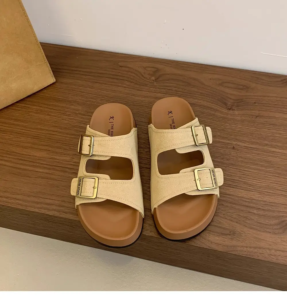 Beautiful Thick-Soled Birkenstock Shoes and Slippers for Women's Summer Outer Wear 2025 New Super Popular Vacation Casual Beach Slippers — feature 18