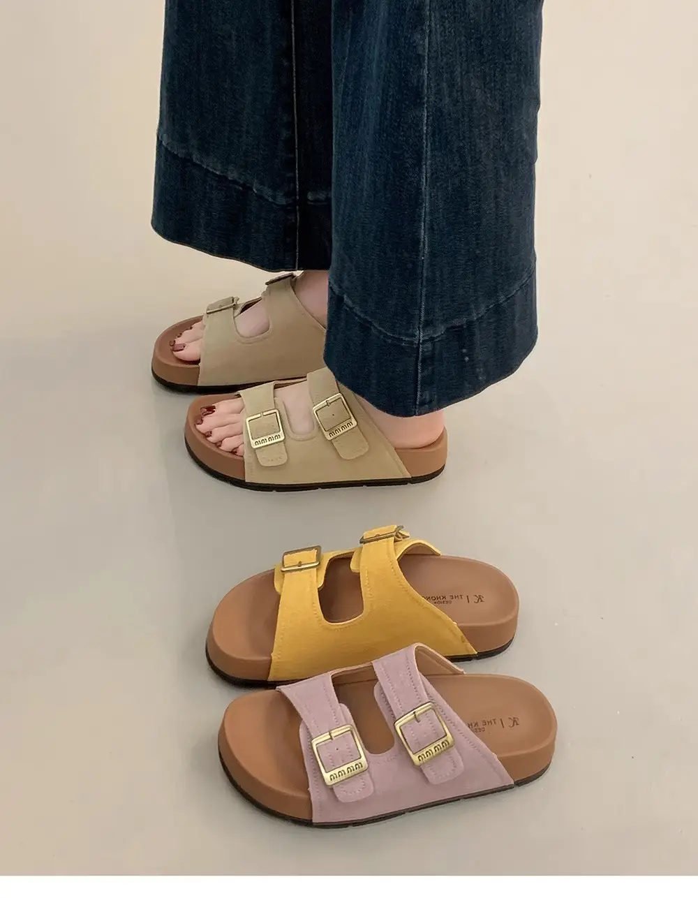 Beautiful Thick-Soled Birkenstock Shoes and Slippers for Women's Summer Outer Wear 2025 New Super Popular Vacation Casual Beach Slippers — feature 8