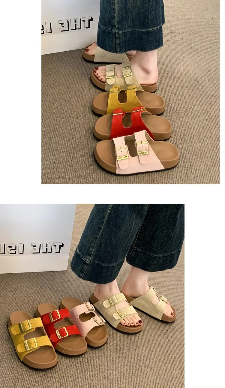 Women Red Birkenstock Slippers Summer Outer Wear 2025 — feature 12