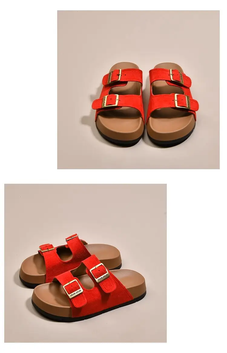 Women Red Birkenstock Slippers Summer Outer Wear 2025 — feature 26