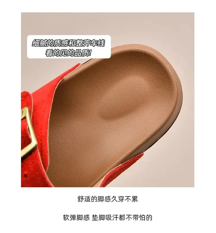 Women Red Birkenstock Slippers Summer Outer Wear 2025 — feature 9