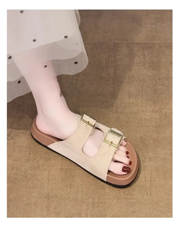 Beautiful Thick-Soled Birkenstock Shoes and Slippers for Women's Summer Outer Wear 2025 New Height-Increasing Super Popular Casual Beach Slippers — feature 10