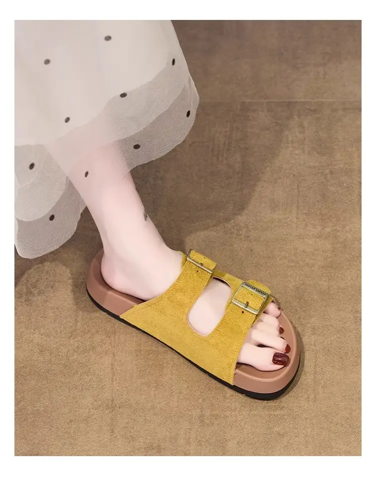 Beautiful Thick-Soled Birkenstock Shoes and Slippers for Women's Summer Outer Wear 2025 New Height-Increasing Super Popular Casual Beach Slippers — feature 20