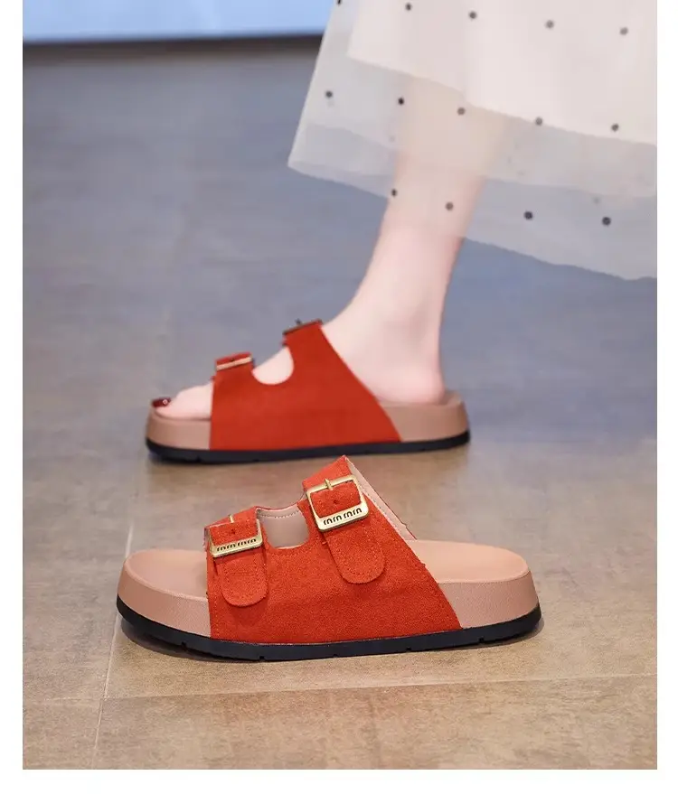 Beautiful Thick-Soled Birkenstock Shoes and Slippers for Women's Summer Outer Wear 2025 New Height-Increasing Super Popular Casual Beach Slippers — feature 26
