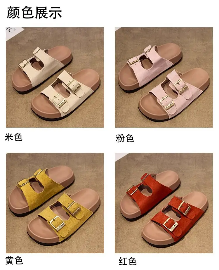 Beautiful Thick-Soled Birkenstock Shoes and Slippers for Women's Summer Outer Wear 2025 New Height-Increasing Super Popular Casual Beach Slippers — feature 7