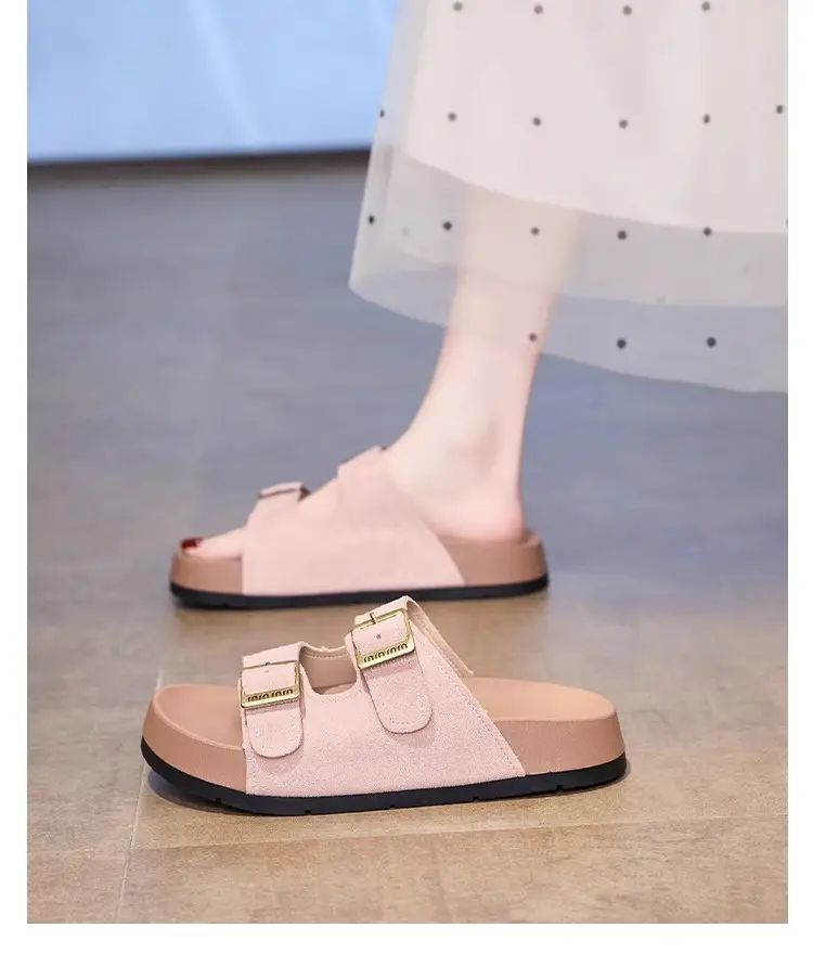 Beautiful Thick-Soled Birkenstock Shoes and Slippers for Women's Summer Outer Wear 2025 New Height-Increasing Super Popular Casual Beach Slippers - Image 3