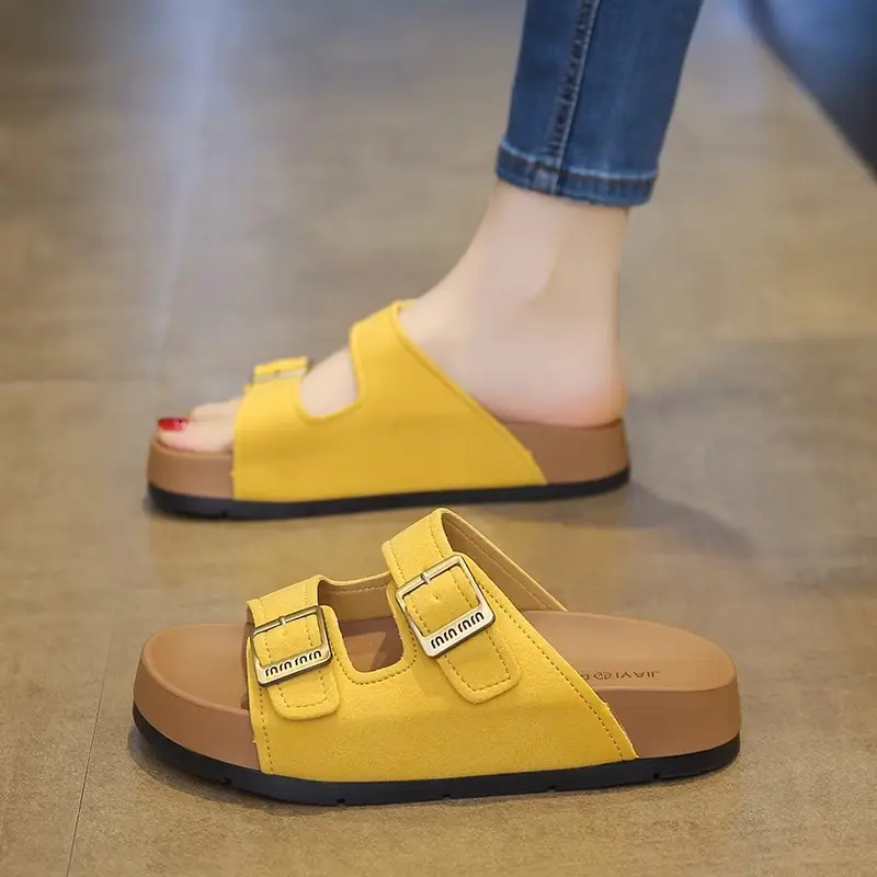Beautiful Thick-Soled Birkenstock Shoes and Slippers for Women's Summer Outer Wear 2025 New Height-Increasing Super Popular Casual Beach Slippers - Image 4