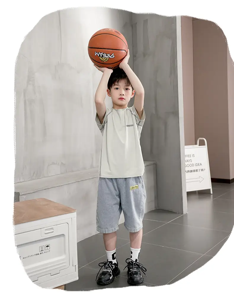 Pink Quick-Drying Kids T-Shirt Medium to Large — feature 11