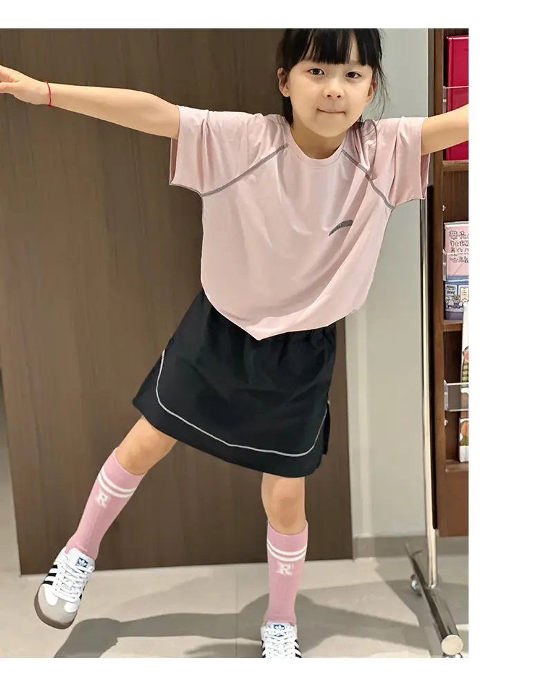 Pink Quick-Drying Kids T-Shirt Medium to Large — feature 16