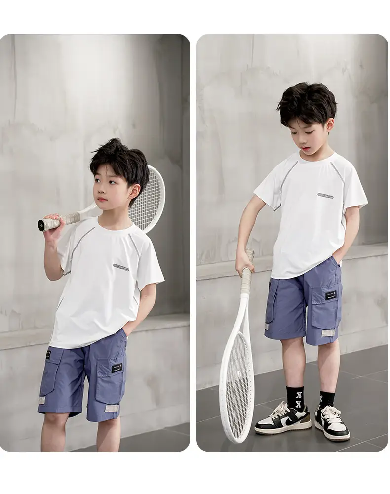 Pink Quick-Drying Kids T-Shirt Medium to Large — feature 30
