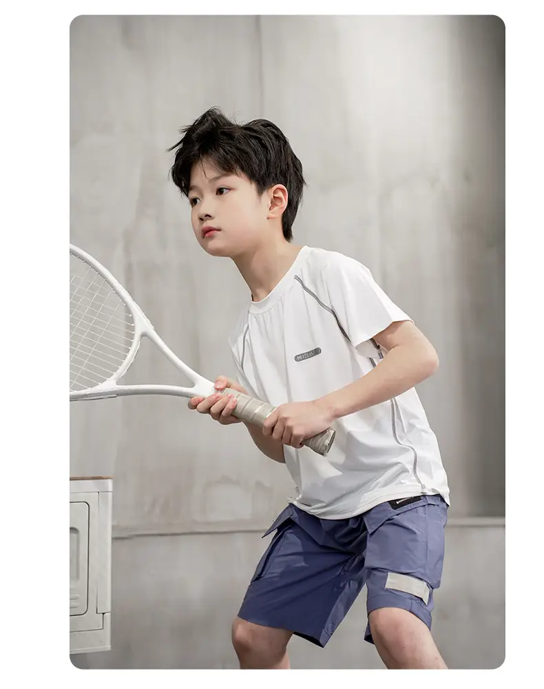 Pink Quick-Drying Kids T-Shirt Medium to Large — feature 31