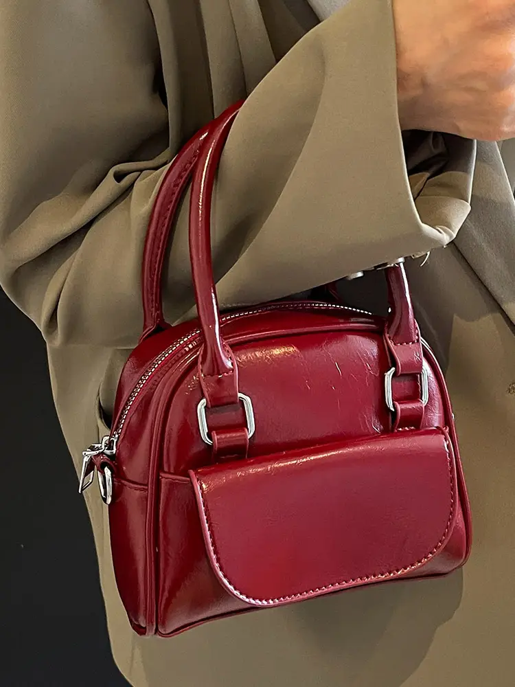 Korean Style Square Handbag for Women Cream - Image 7