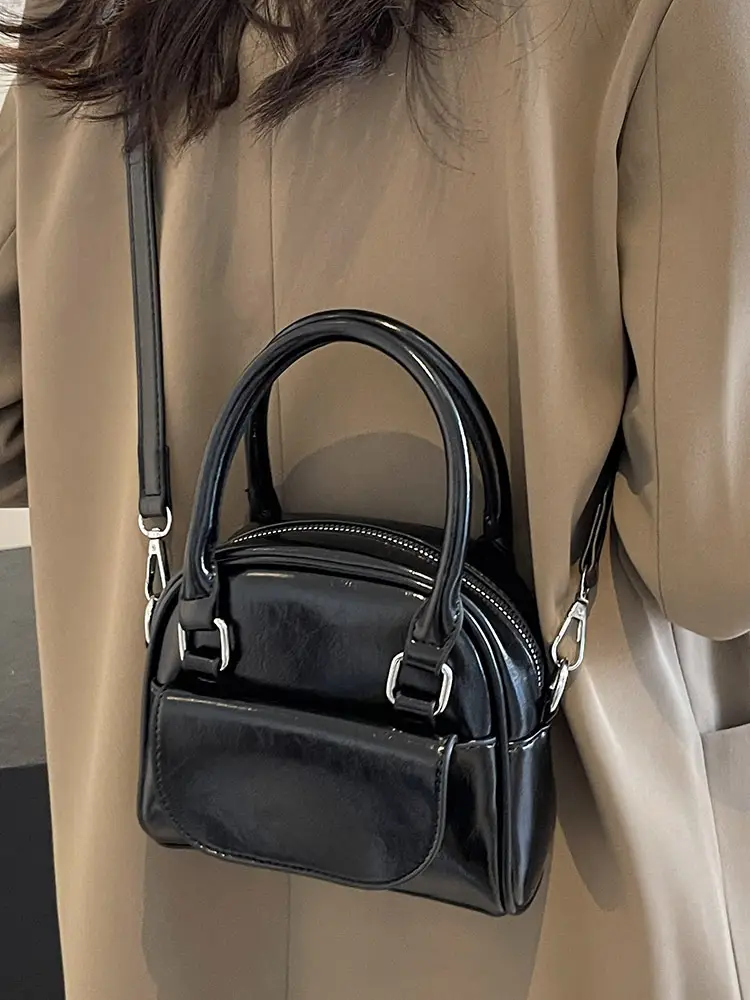 Korean Style Square Handbag for Women Cream - Image 8