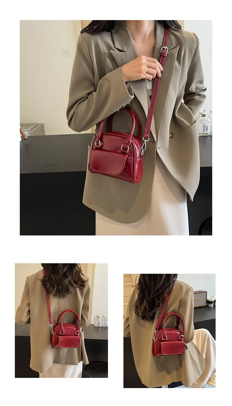 Korean Style Square Handbag for Women Cream — feature 10