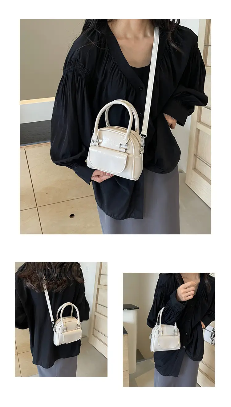 Korean Style Square Handbag for Women Cream — feature 12