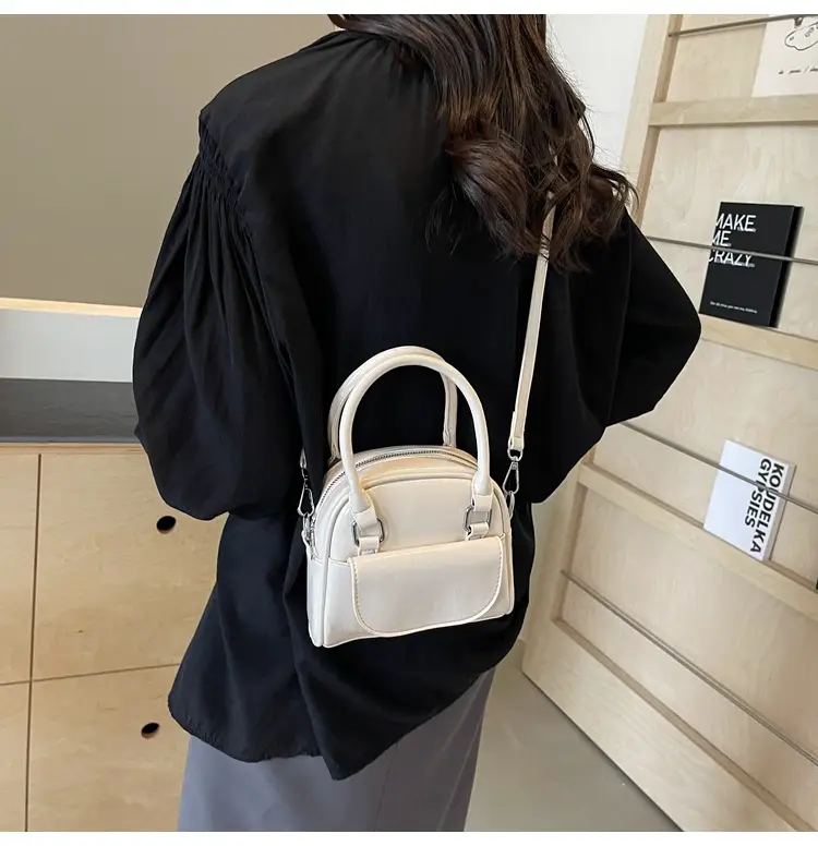 Korean Style Square Handbag for Women Cream — feature 20