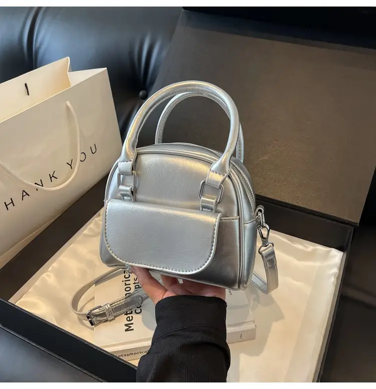 Korean Style Square Handbag for Women Cream — feature 25