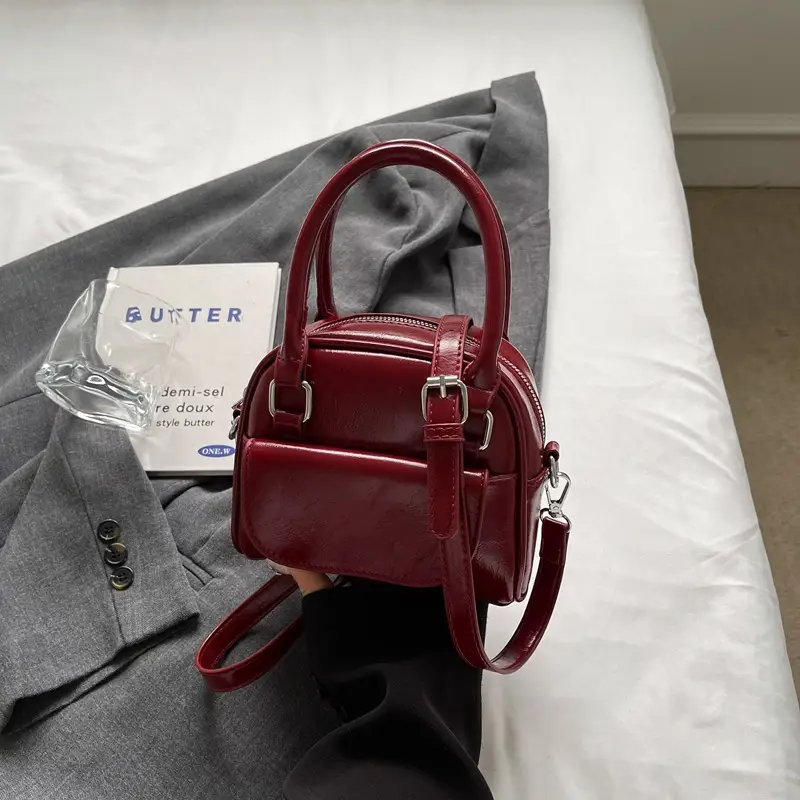 Korean Style Square Handbag for Women Cream - Image 4
