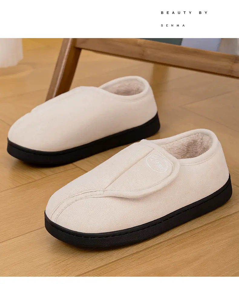 Winter Cotton Shoes for Women at Home and Indoor, Warm Fleece-Lined and Thickeneded Fur Slippers, Cross-Border Drop Shipping Velcro Casual Cotton Boots — feature 11