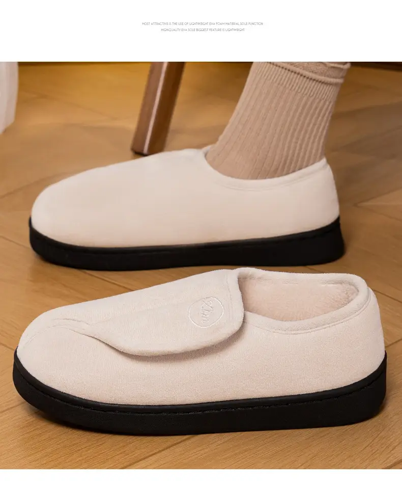 Winter Cotton Shoes for Women at Home and Indoor, Warm Fleece-Lined and Thickeneded Fur Slippers, Cross-Border Drop Shipping Velcro Casual Cotton Boots — feature 14