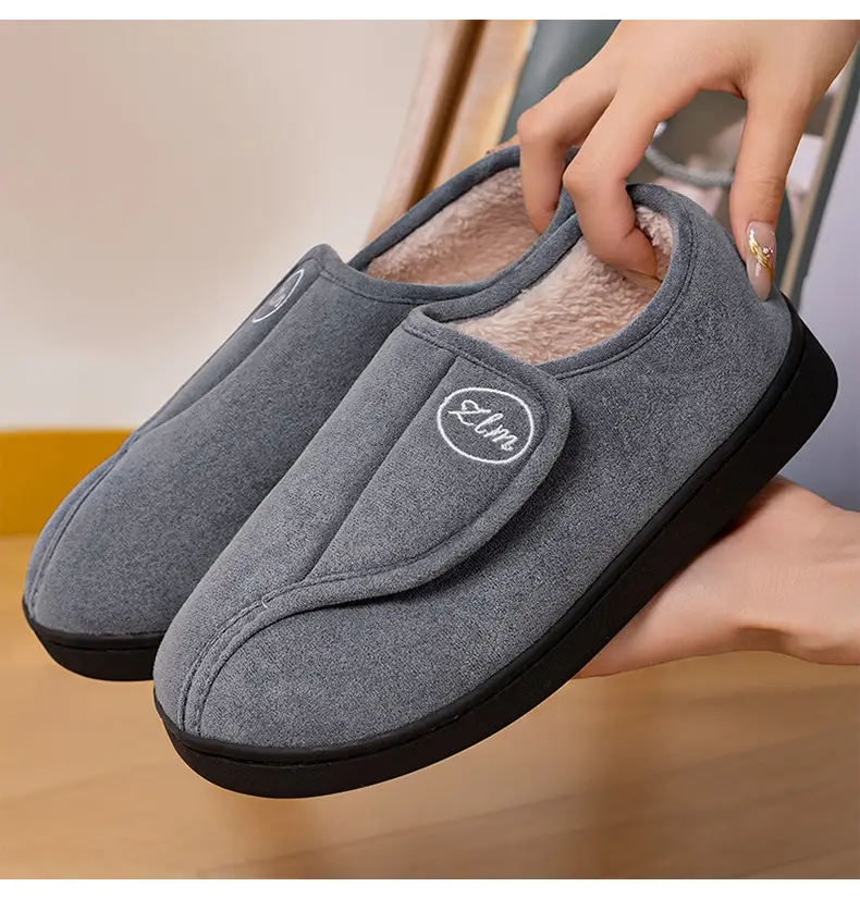 Winter Cotton Shoes for Women at Home and Indoor, Warm Fleece-Lined and Thickeneded Fur Slippers, Cross-Border Drop Shipping Velcro Casual Cotton Boots — feature 15