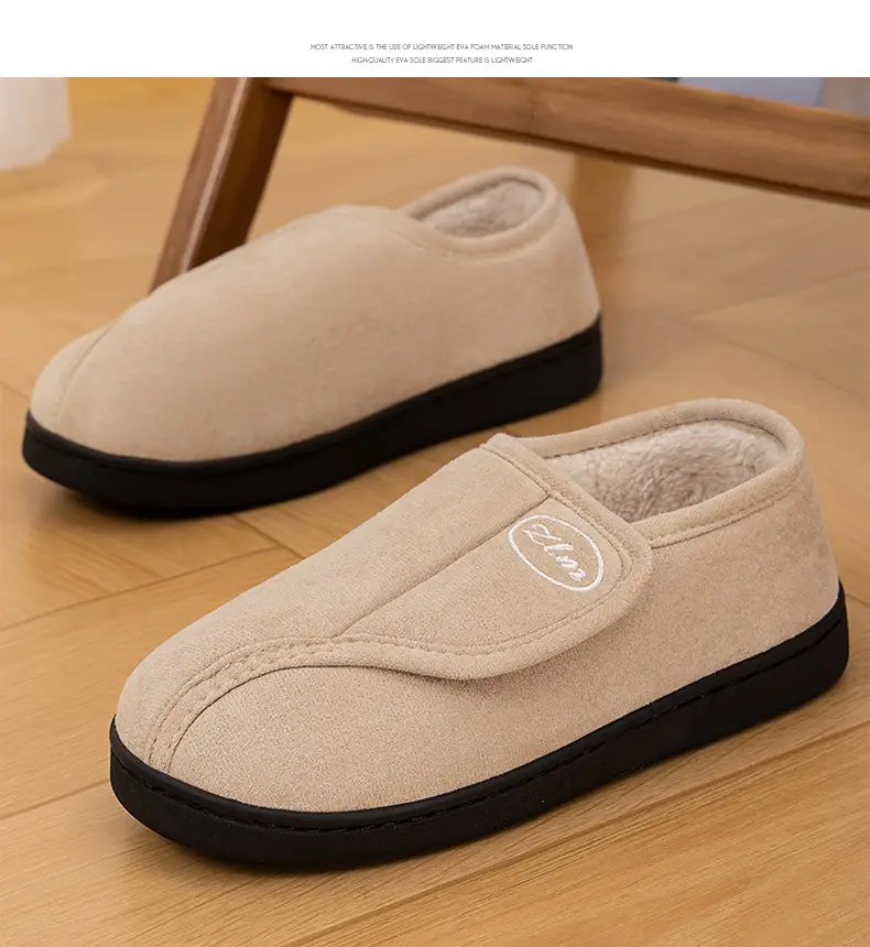 Winter Cotton Shoes for Women at Home and Indoor, Warm Fleece-Lined and Thickeneded Fur Slippers, Cross-Border Drop Shipping Velcro Casual Cotton Boots — feature 18