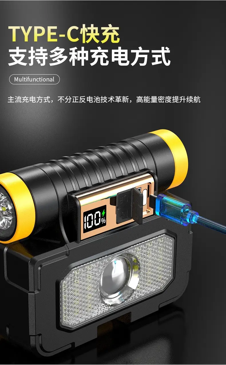 Solar Lamp Flashlight Strong Light Outdoor Repair Tool β feature 4