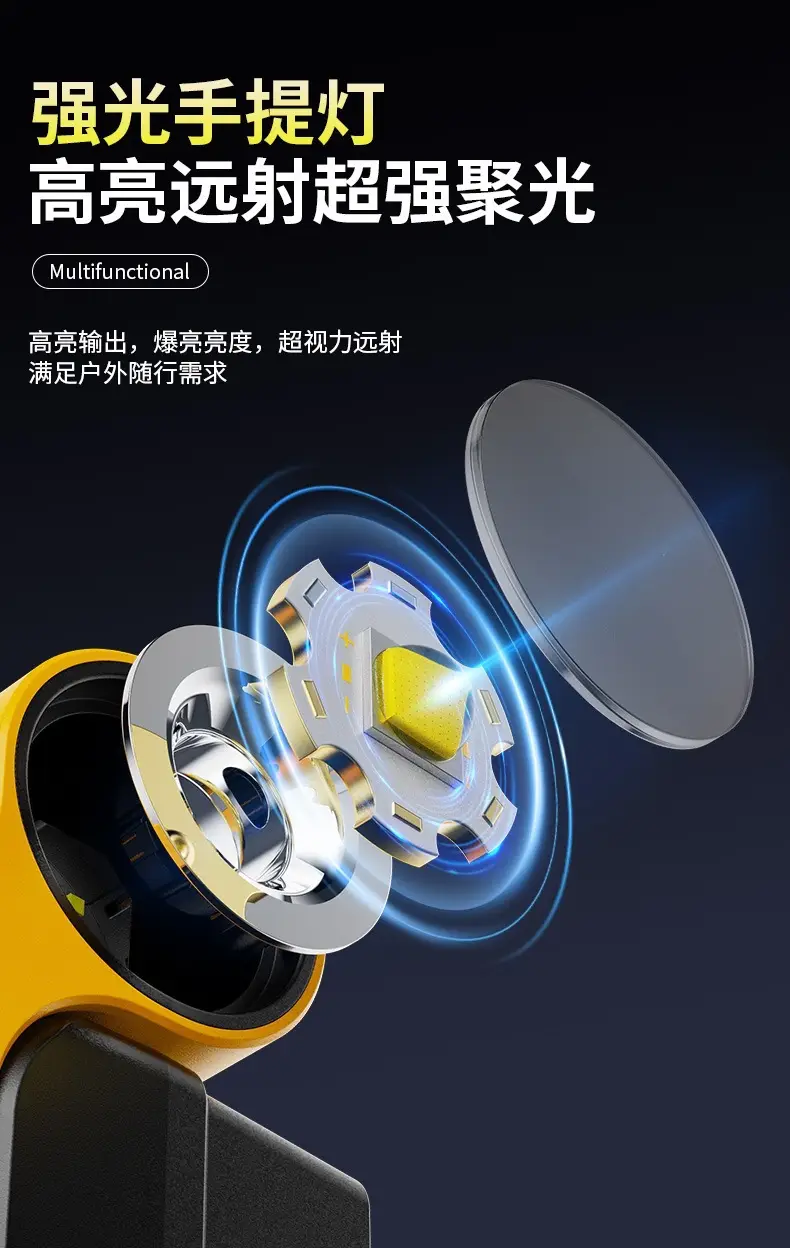 Solar Lamp Flashlight Strong Light Outdoor Repair Tool β feature 7