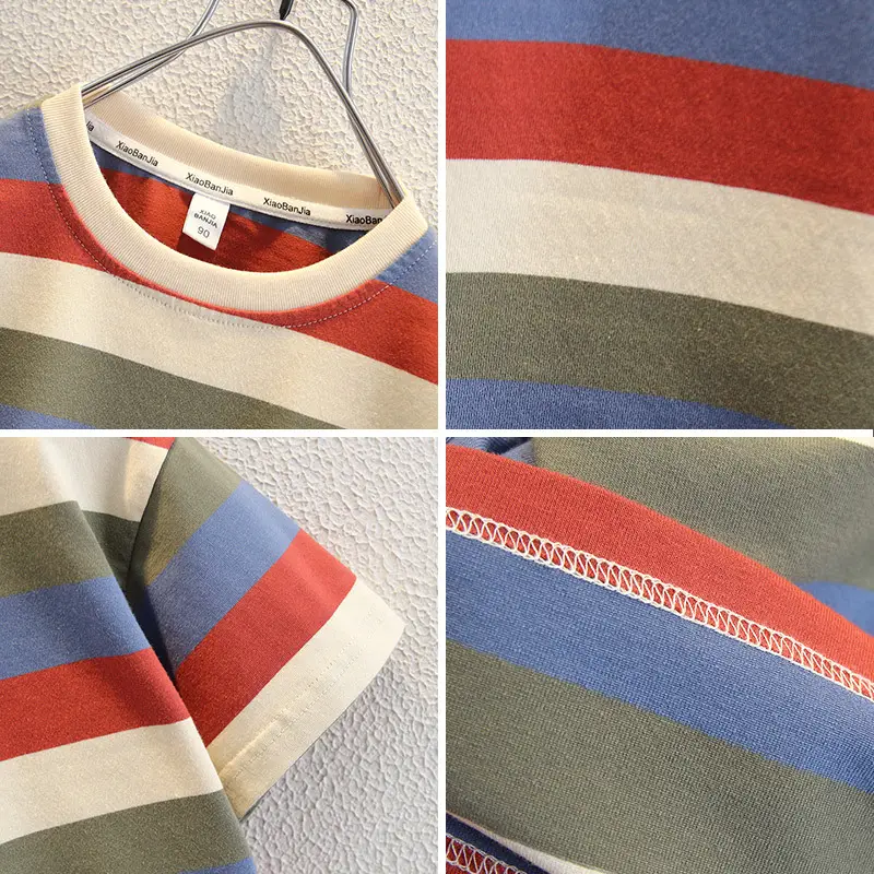 Boys Striped T-Shirt Shorts Set 2025 Summer